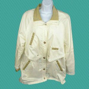 Vtg 1990's Cureent Seen Jacket, Crinkle Polyester, Glitter Trim Deadstock